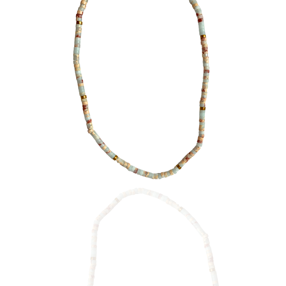 AMAZONITE RONDANAS NECKLACE
