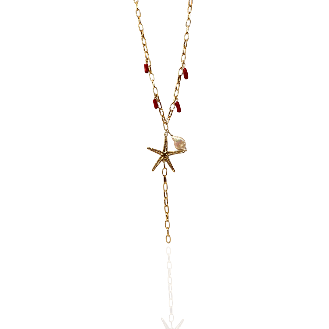COLLAR ESTRELLA DE MAR Y CORAL