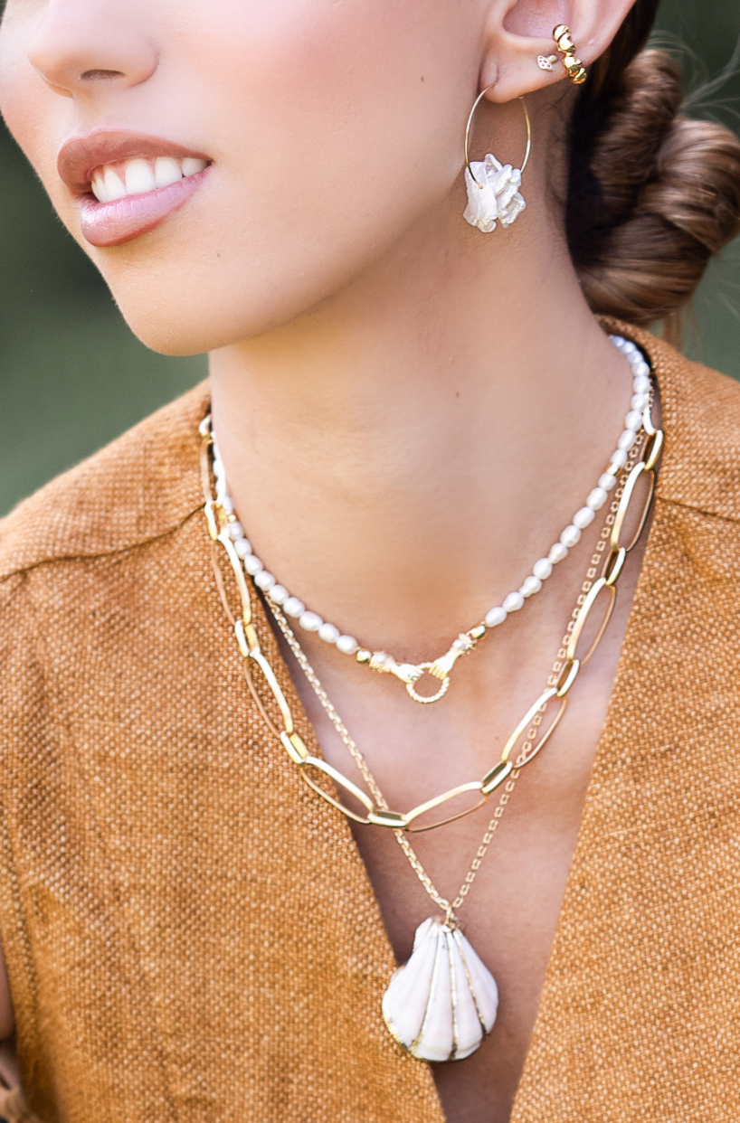 ARRACADAS PERLAS ORGANICAS