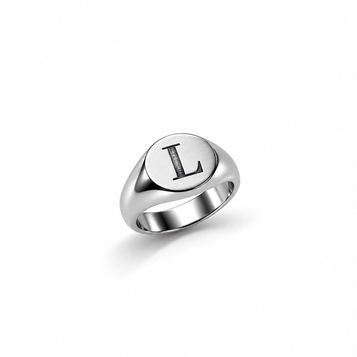ANILLO INICIAL CUADRADA PLATEADO