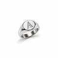 ANILLO INICIAL CUADRADA PLATEADO
