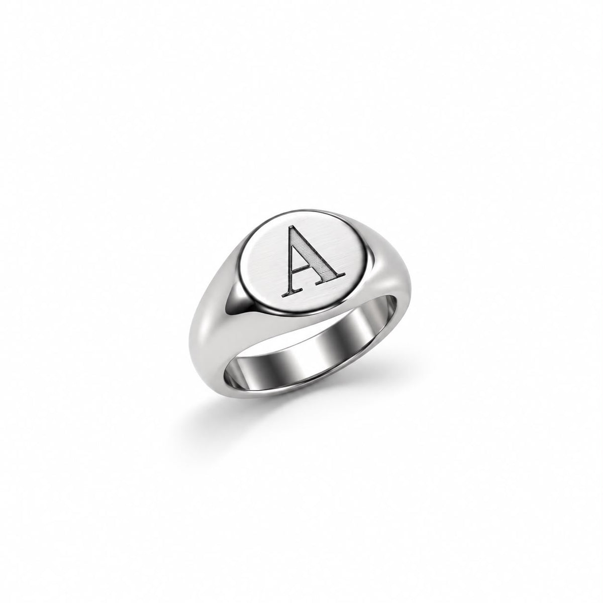 ANILLO INICIAL CUADRADA PLATEADO
