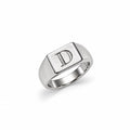 ANILLO INICIAL CUADRADO PLATEADO