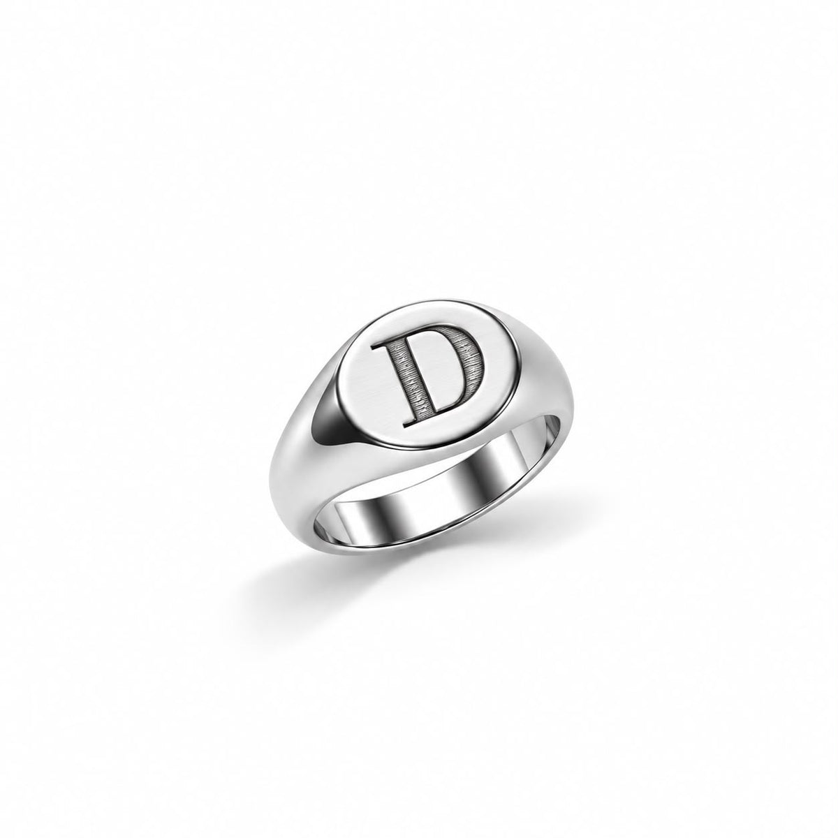 ANILLO INICIAL CUADRADA PLATEADO