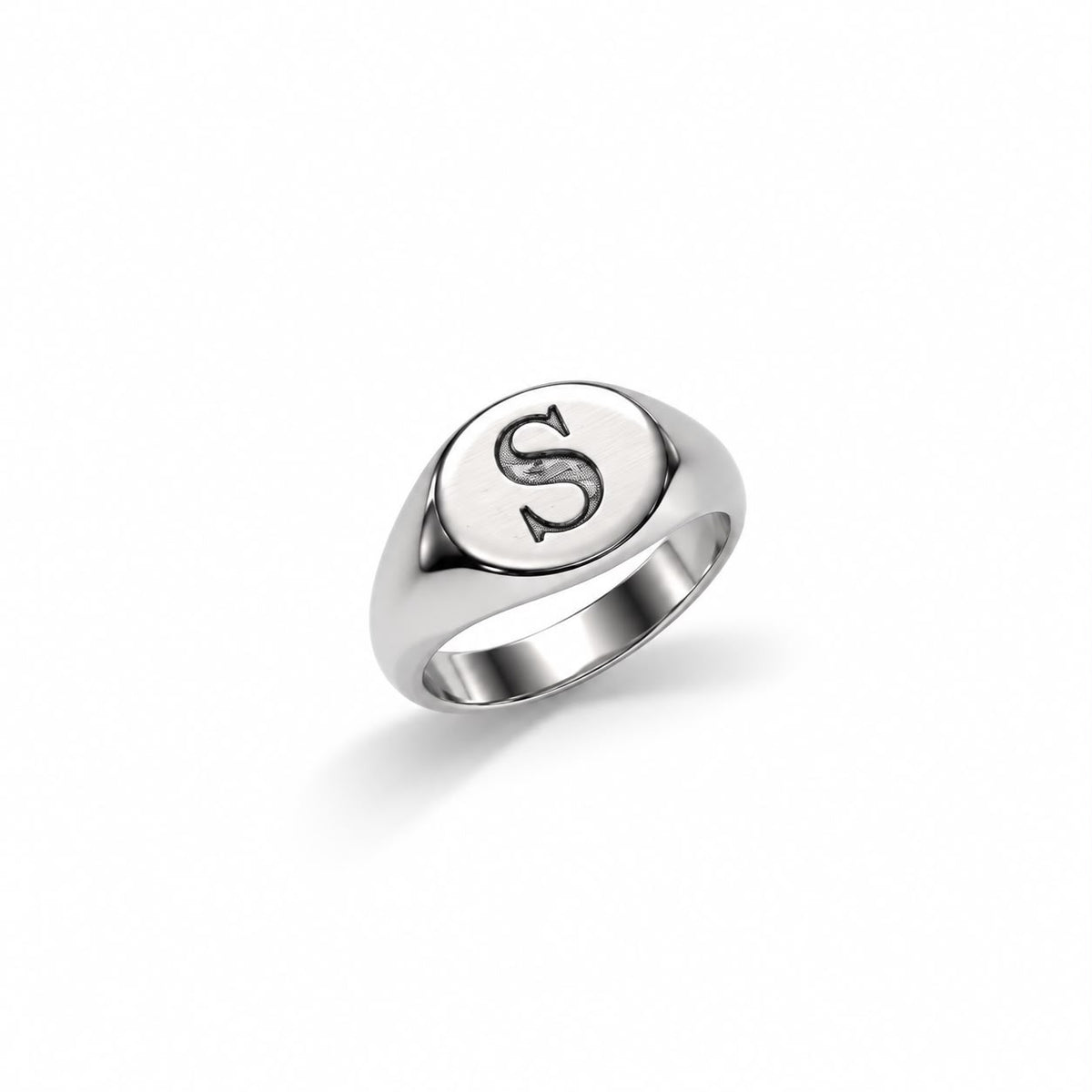 ANILLO INICIAL CUADRADA PLATEADO