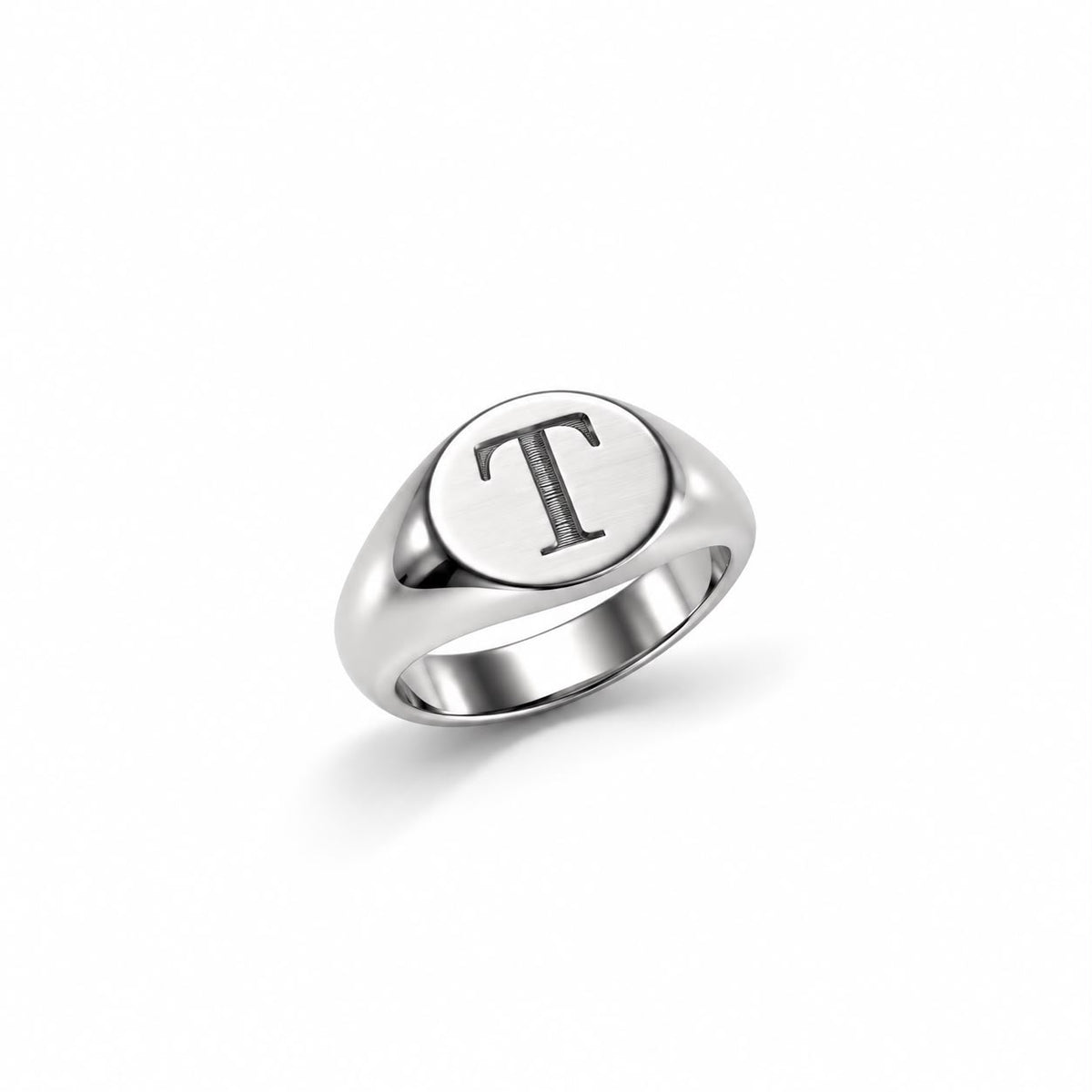 ANILLO INICIAL CUADRADA PLATEADO
