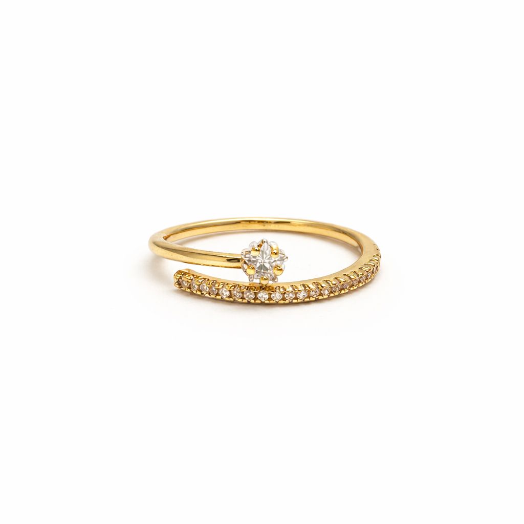 ANILLO LINEA Y ZIRCONIA