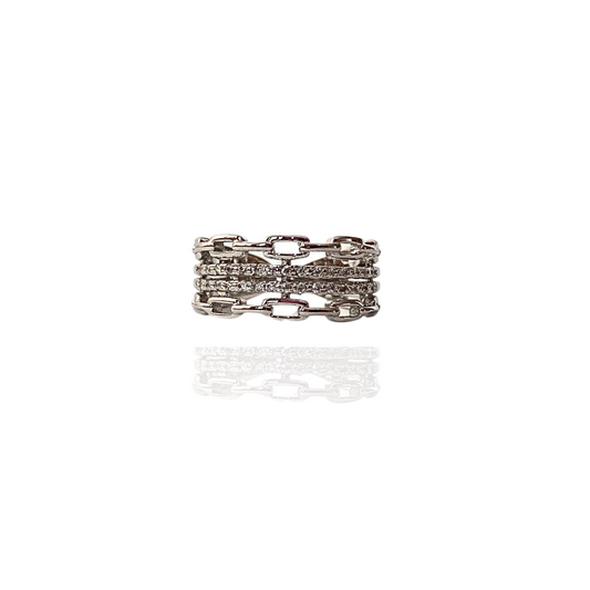 ANILLO ESLABONES Y ZIRCONIAS