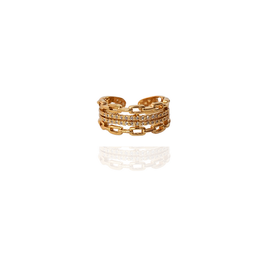 ANILLO ESLABONES Y ZIRCONIAS