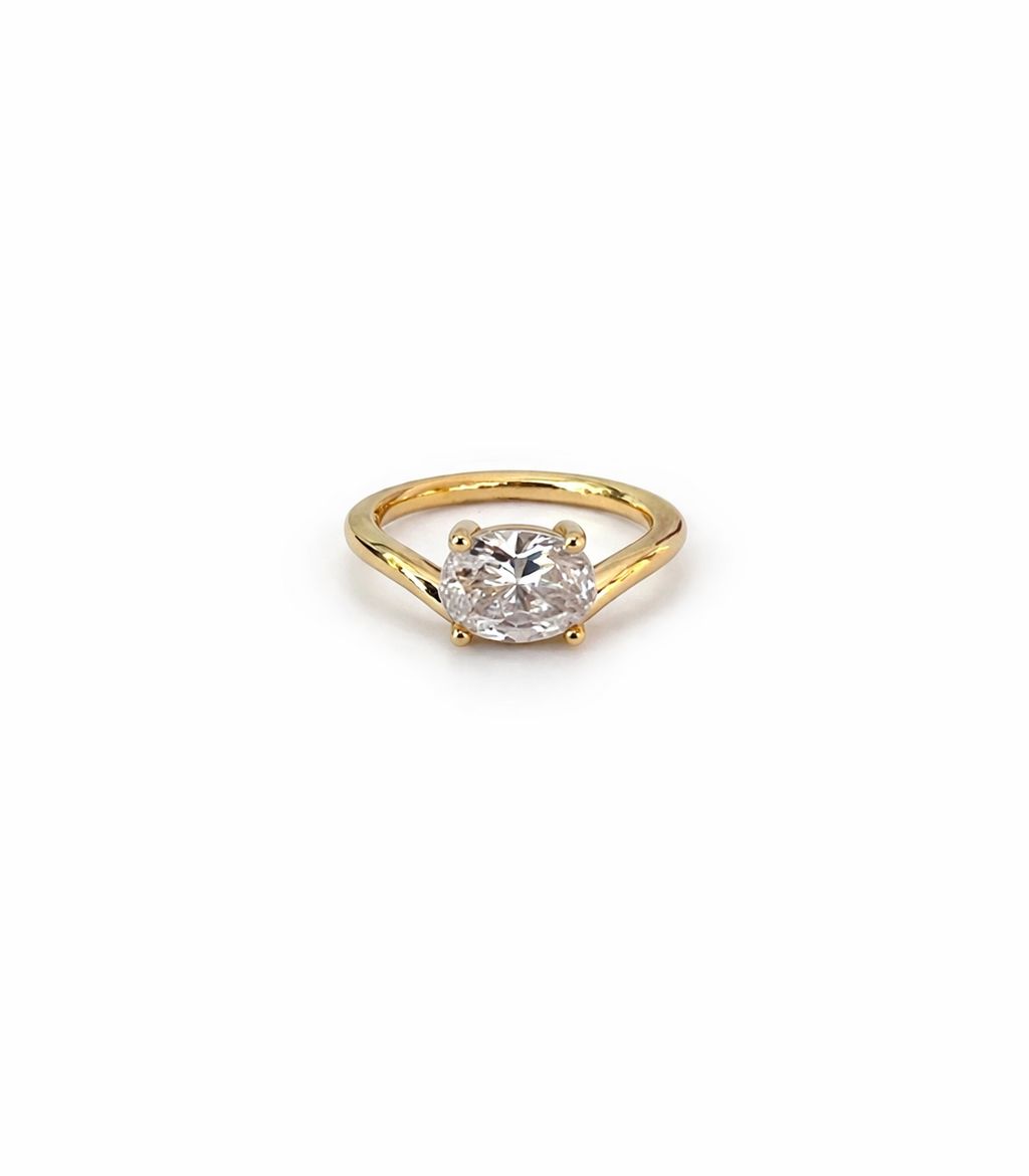 ANILLO ZIRCONIA OVALADA