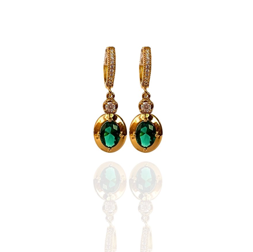 GREEN ABA EARRINGS