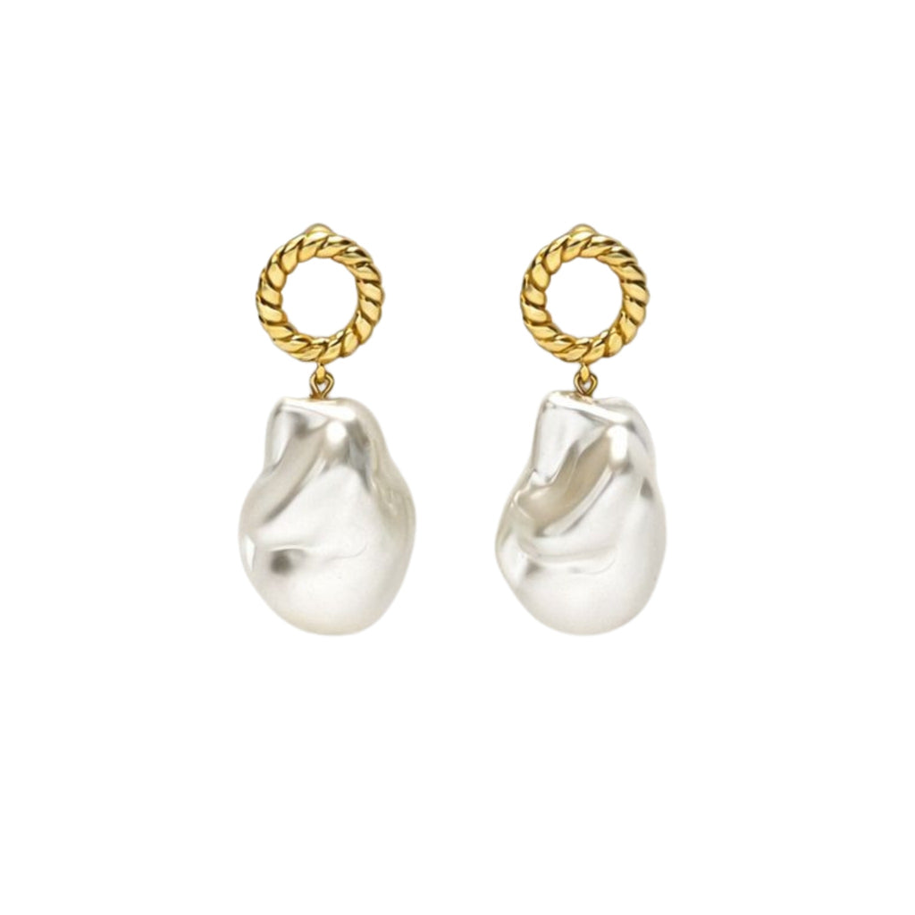 ARETES ARO Y PERLA