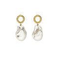 HOOP AND PEARL EARRINGS