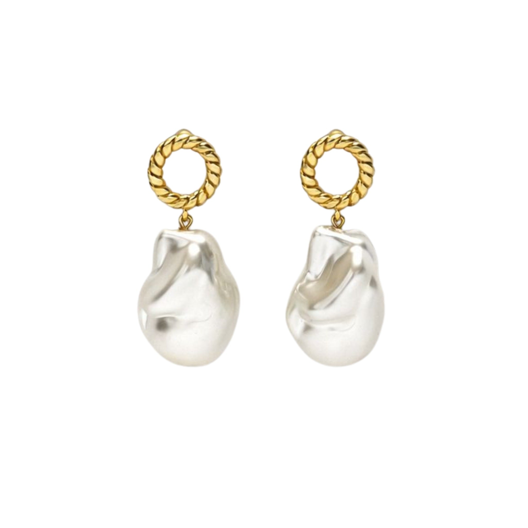 ARETES ARO Y PERLA