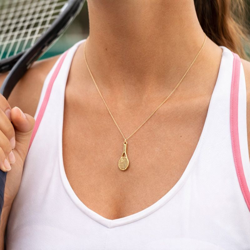 TENNIS RACKET NECKLACE