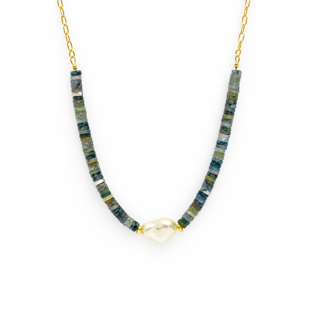 MOSS AGATE NECKLACE