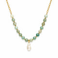 COLLAR AMAZONITAS CON PERLA