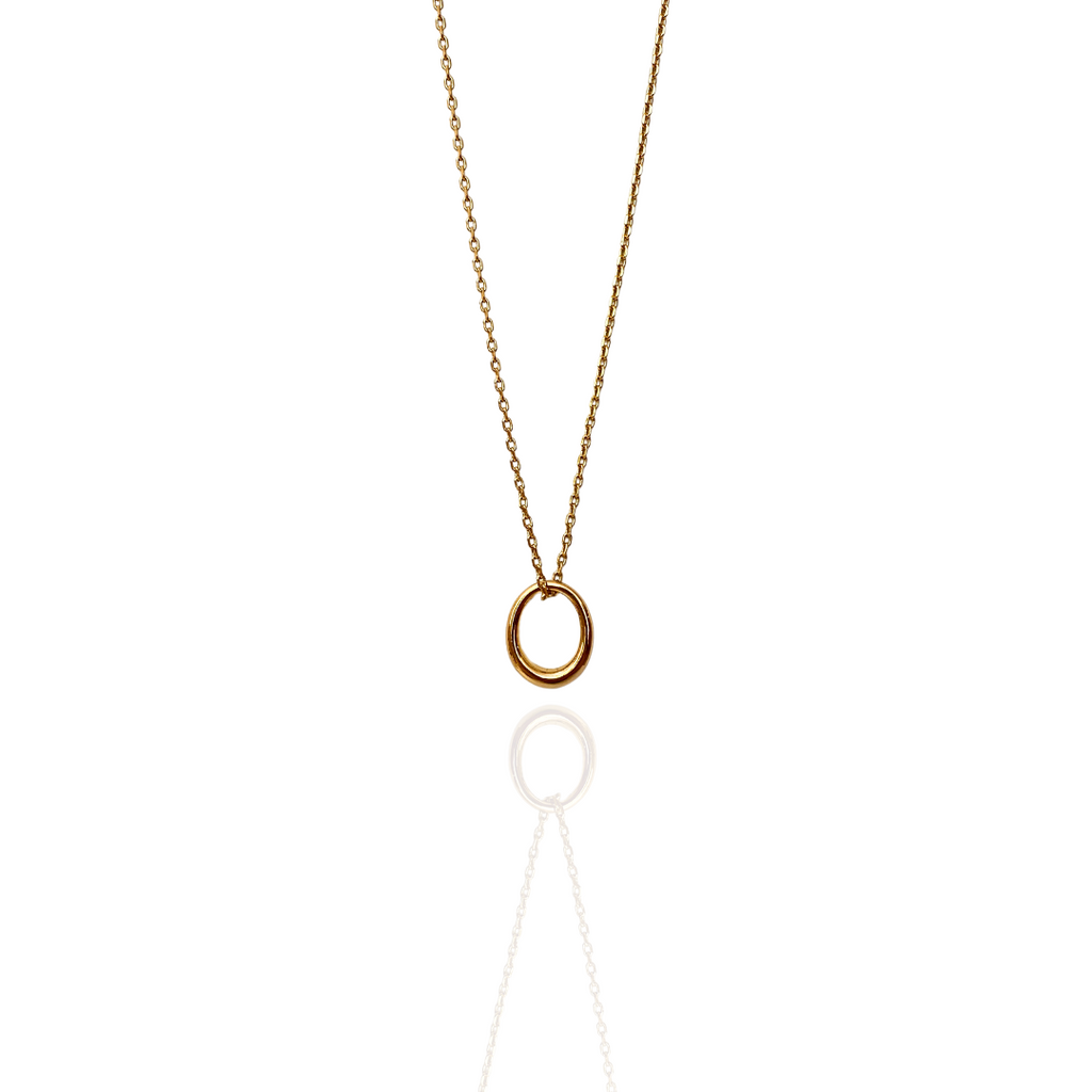 OVAL HOOP NECKLACE