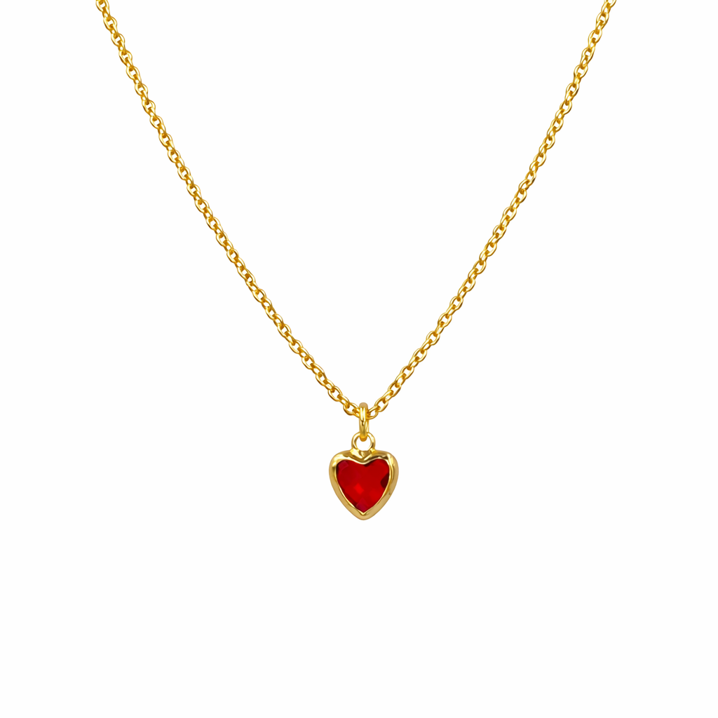 COLLAR CORAZON ROJO