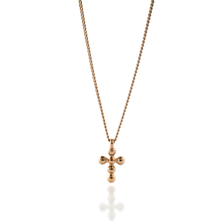 CROSS NECKLACE WITH LITTLE BEADS