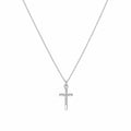 COLLAR CRUZ PLATEADA