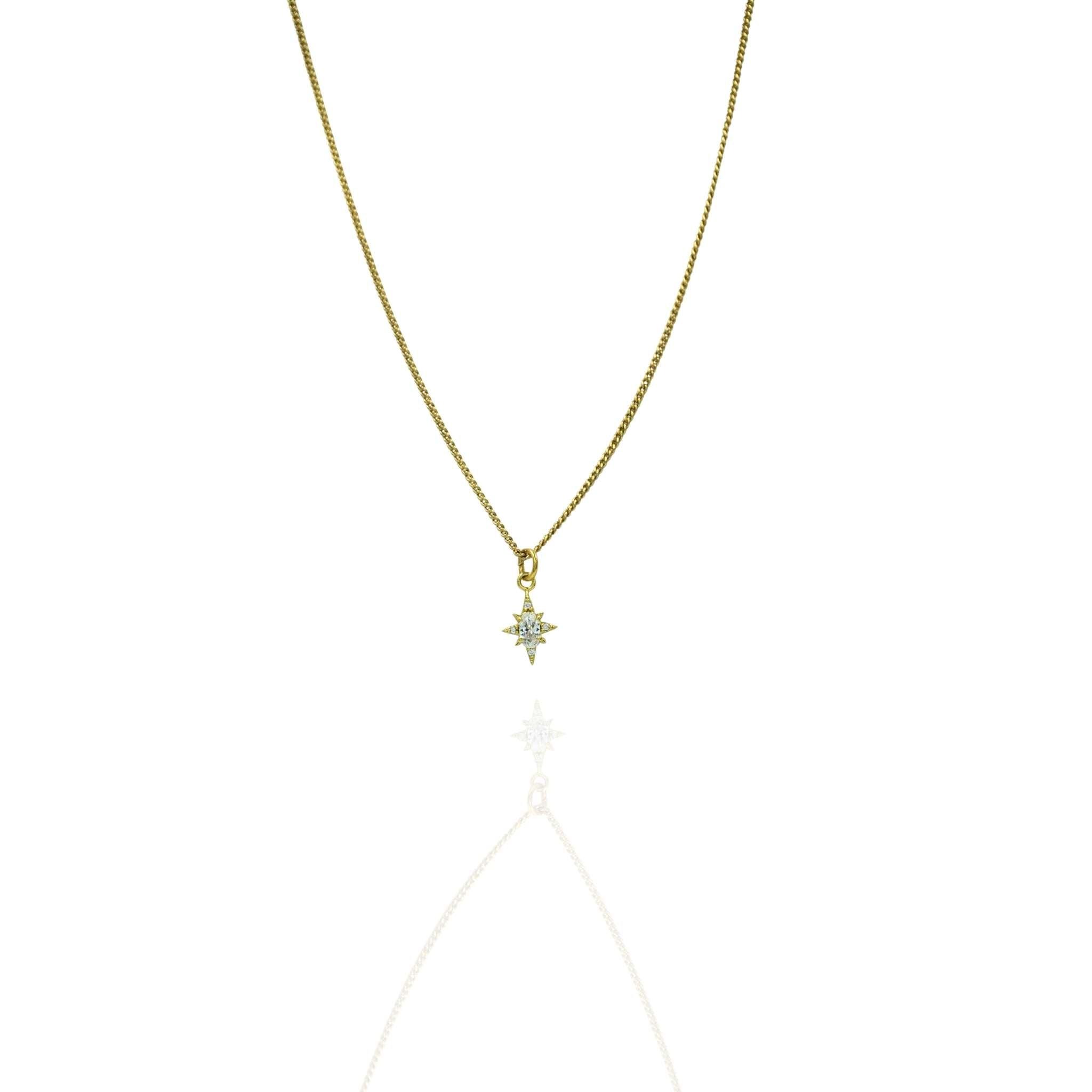 COLLAR ESTRELLA ZIRCONIA OVALADA