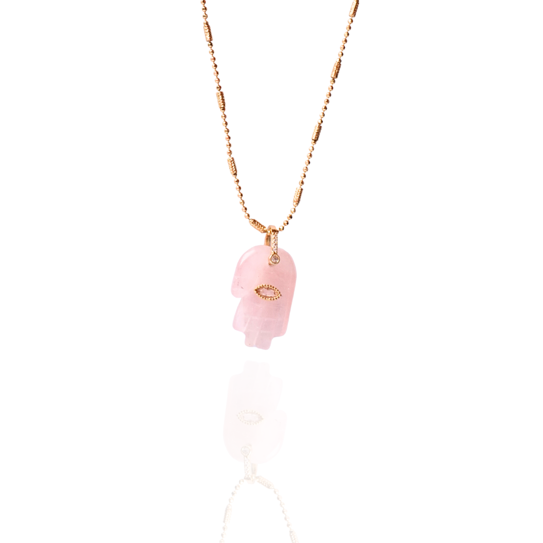 Hamsa necklace with Turkish eye
