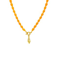 COLLAR JADE NARANJA Y CARACOL