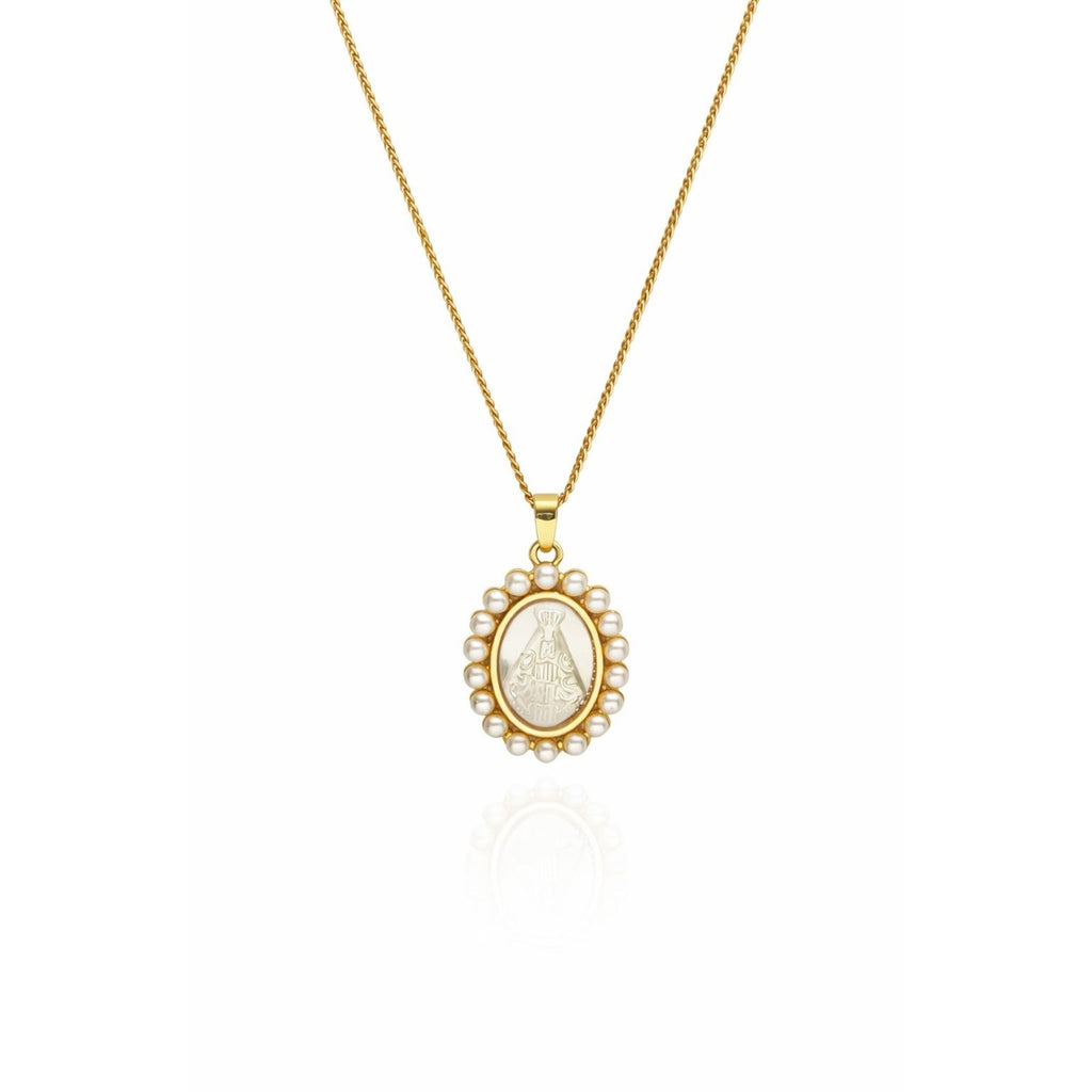 COLLAR MEDALLA BISEL PERLITAS