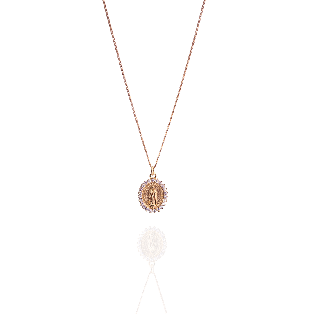 VIRGIN OF GUADALUPE MEDAL NECKLACE