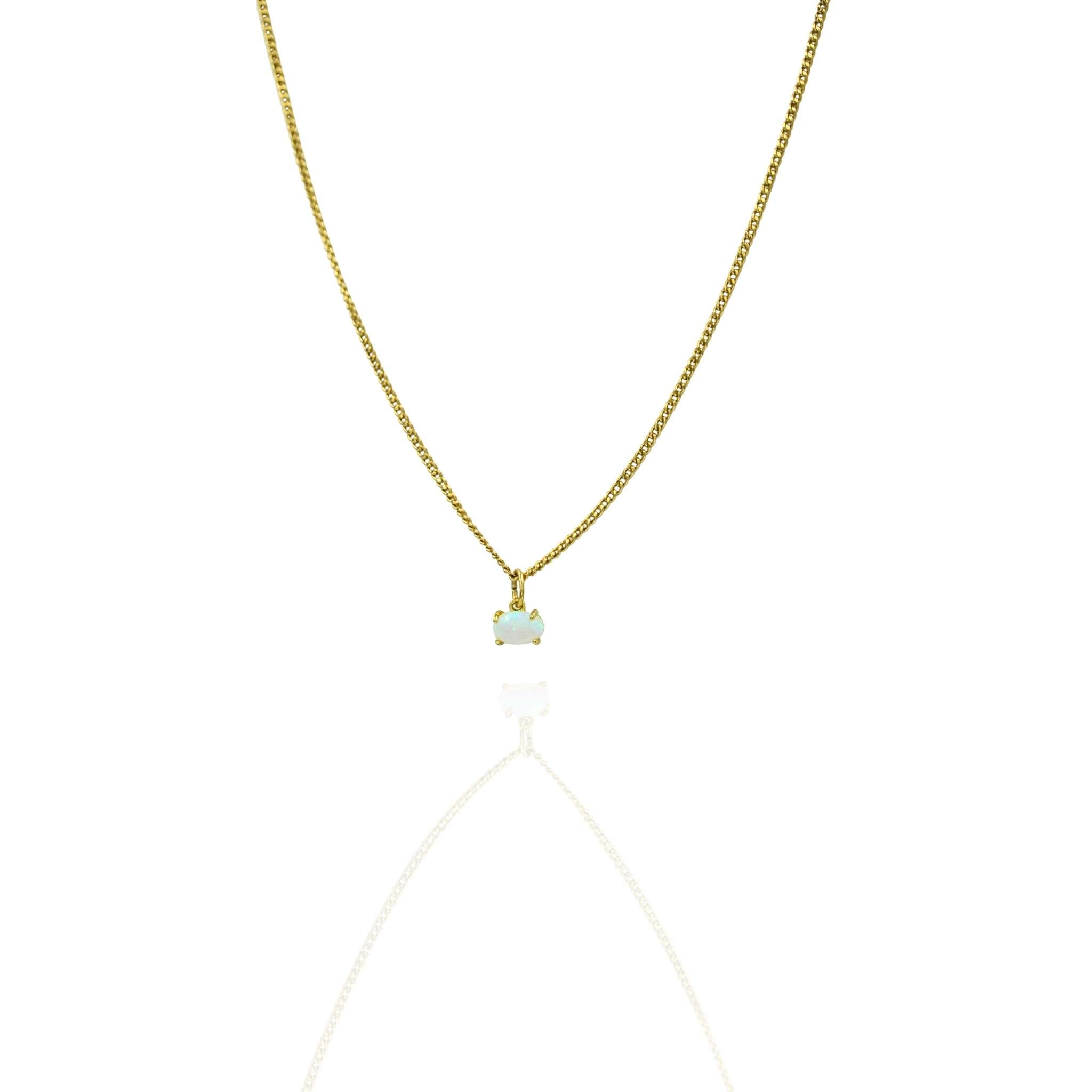 COLLAR OPALO OVALADO