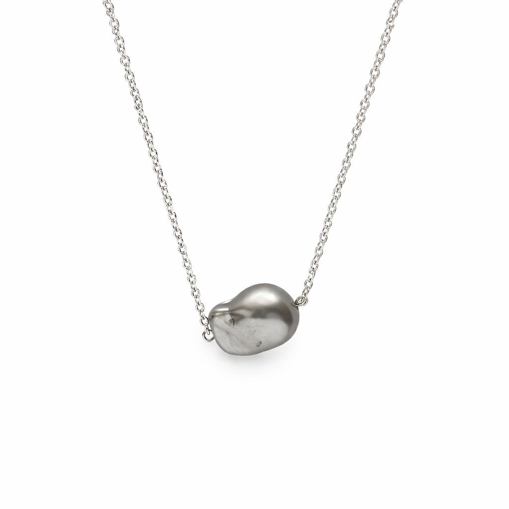 SILVER PEARL NECKLACE