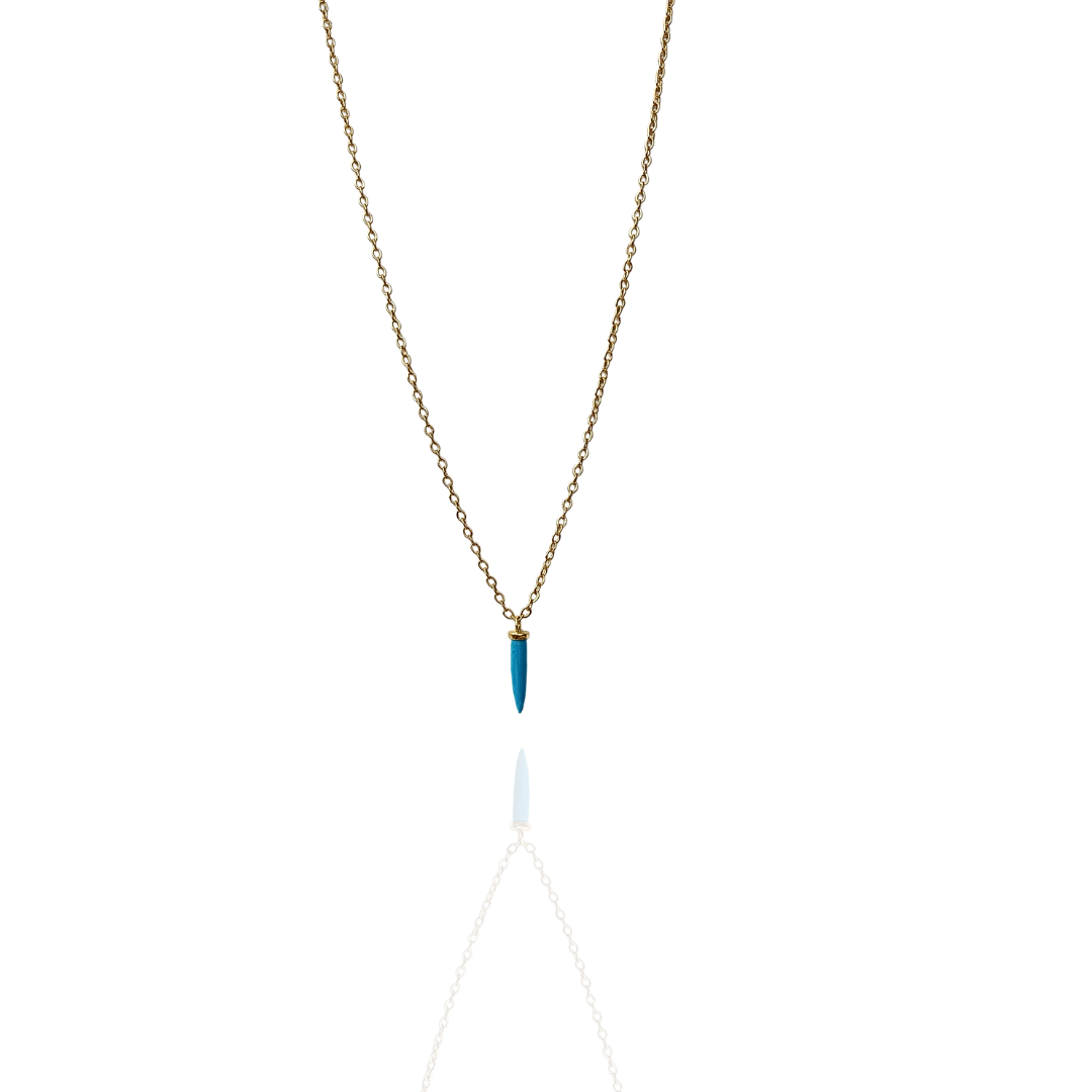 COLLAR SPIKE TURQUESA