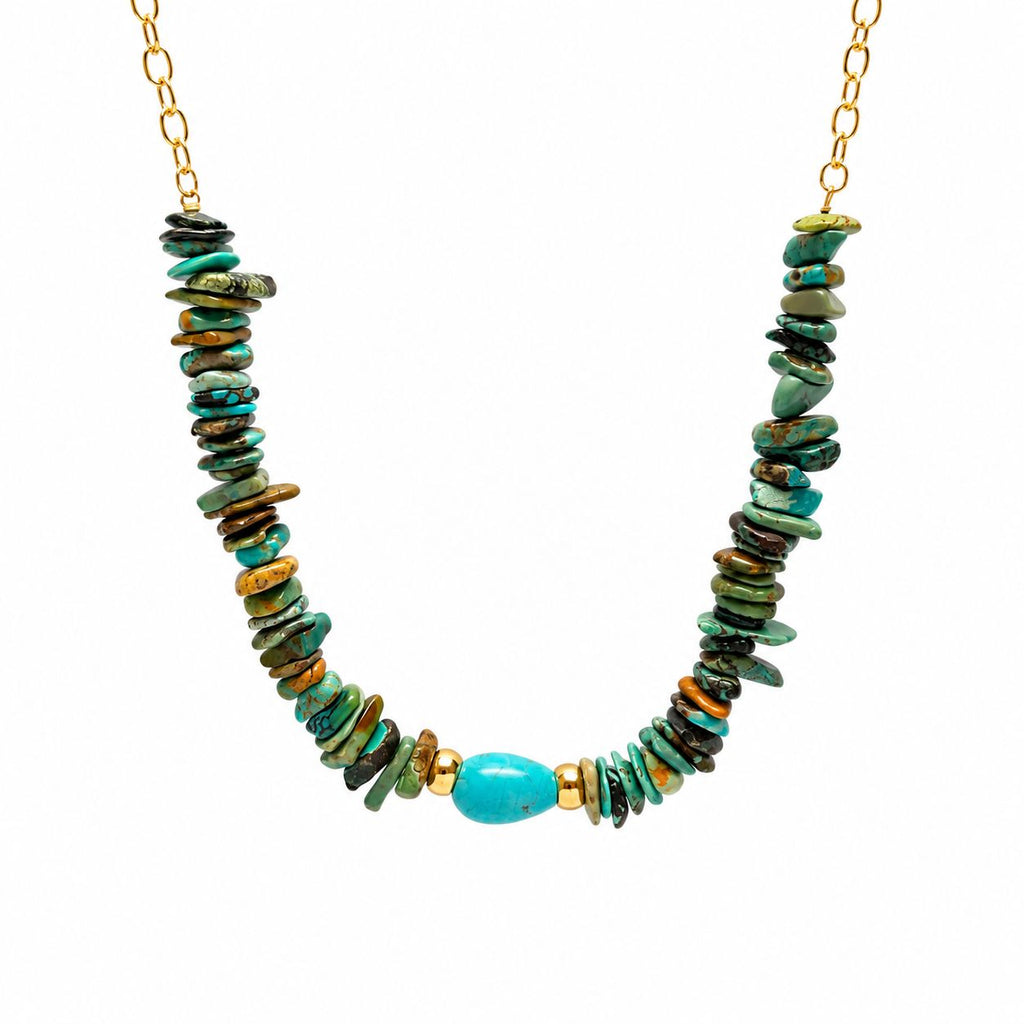 COLLAR TURQUESAS Y GOTA TURQUESA