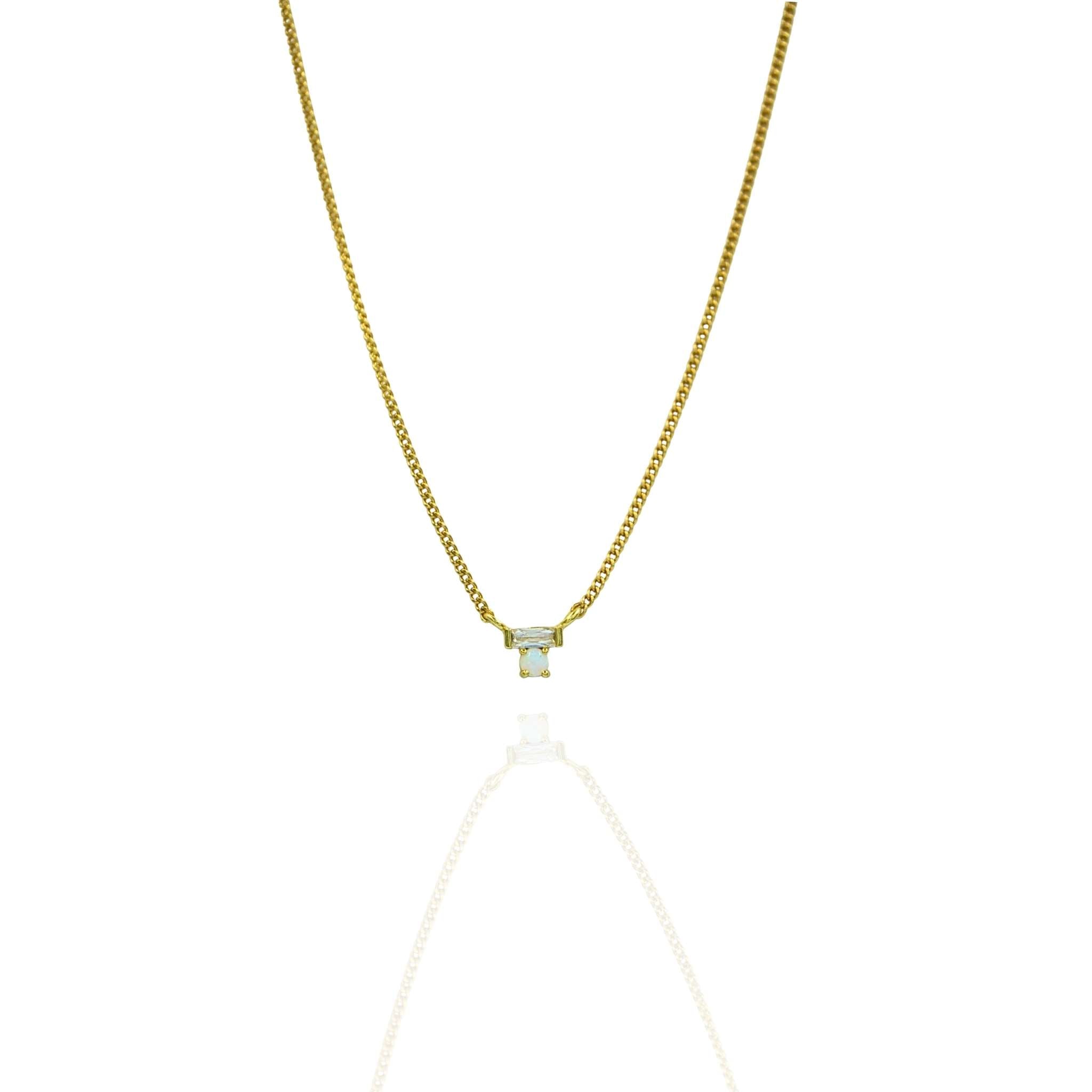 COLLAR BAGUETTE Y OPALO