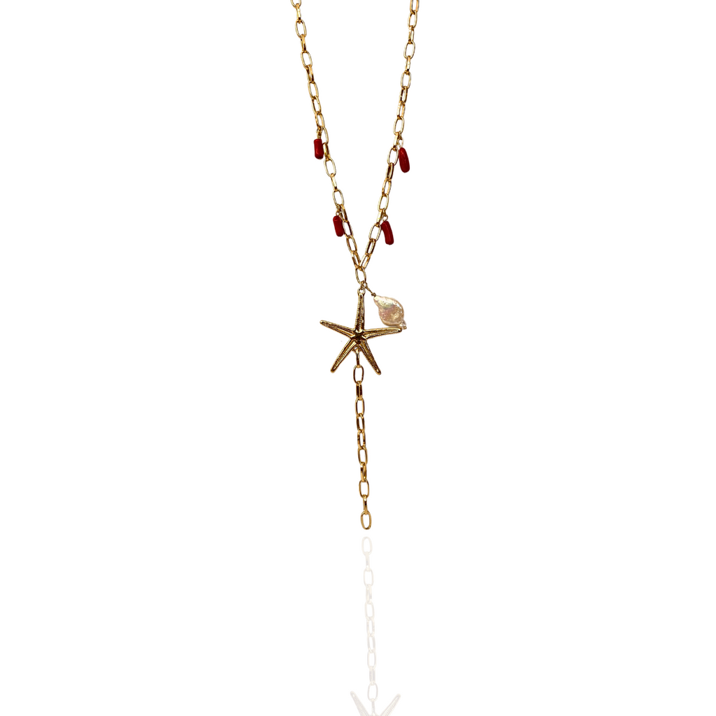 Starfish and Coral Necklace