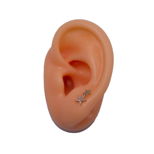 DOUBLE STAR EARRING