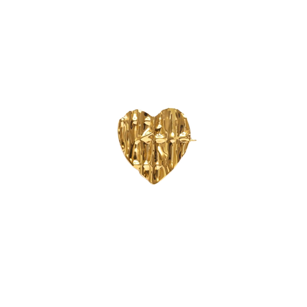 HAMMERED HEART PIN
