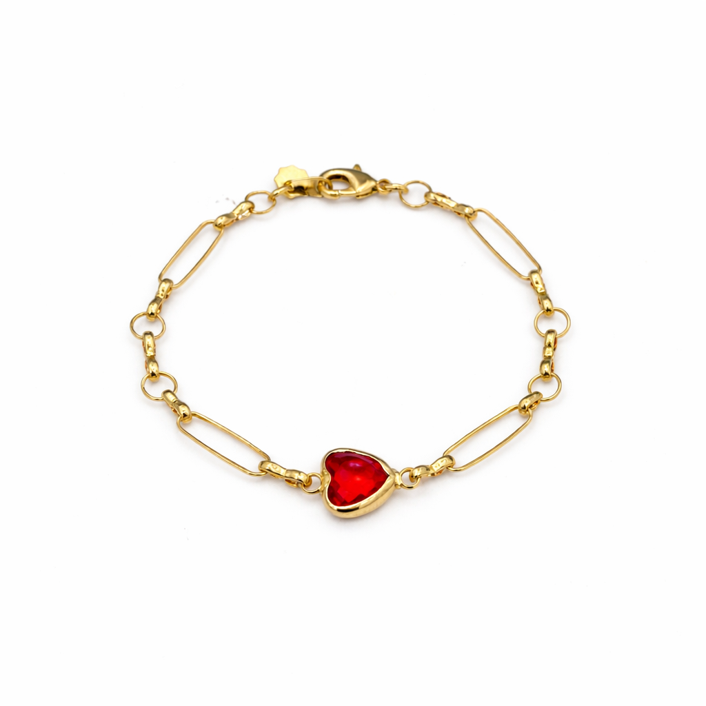 PULSERA CORAZON ROJO