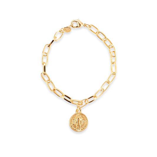 PULSERA MEDALLA SAN BENITO