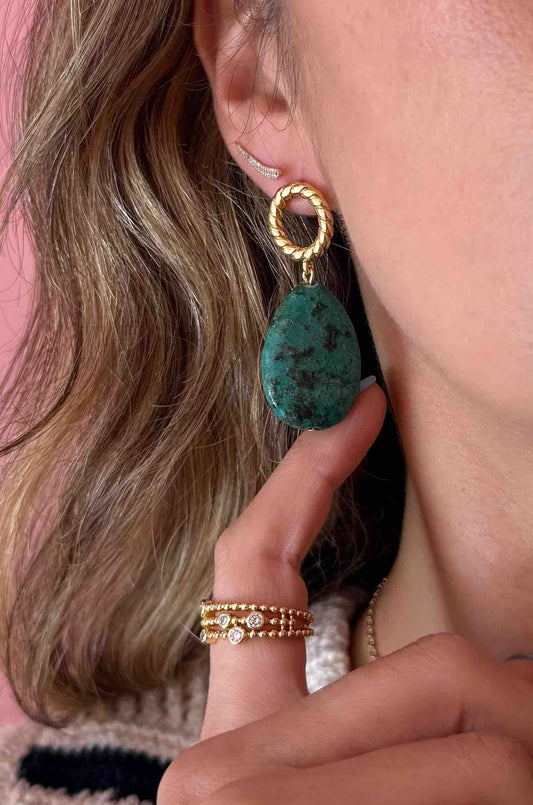 ANILLO BOLITAS 5 ZIRCONIAS