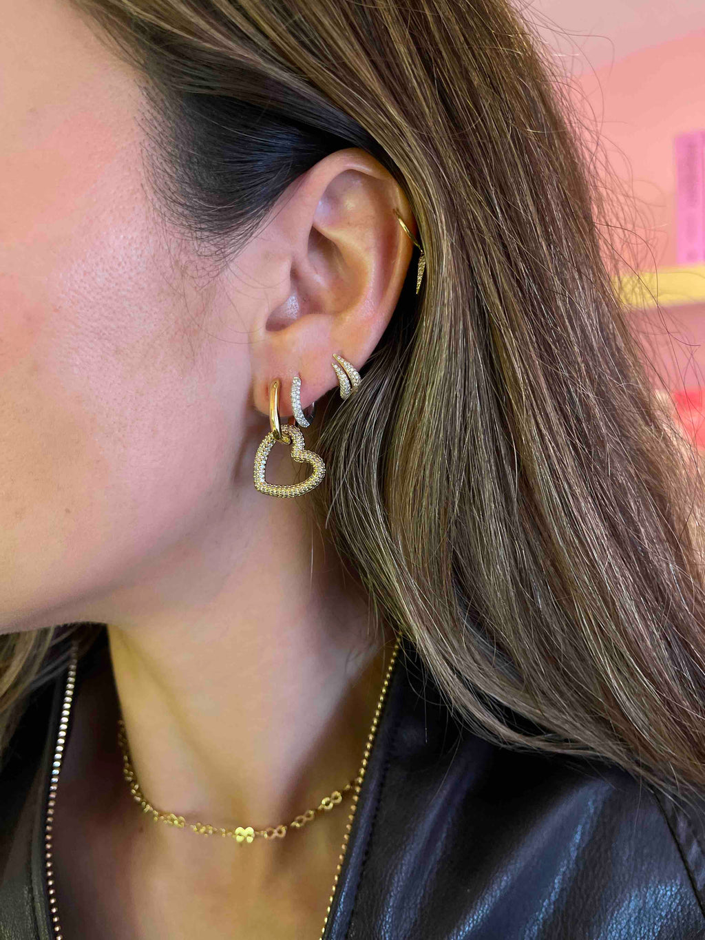 ARRACADAS HERRADURA CORAZON