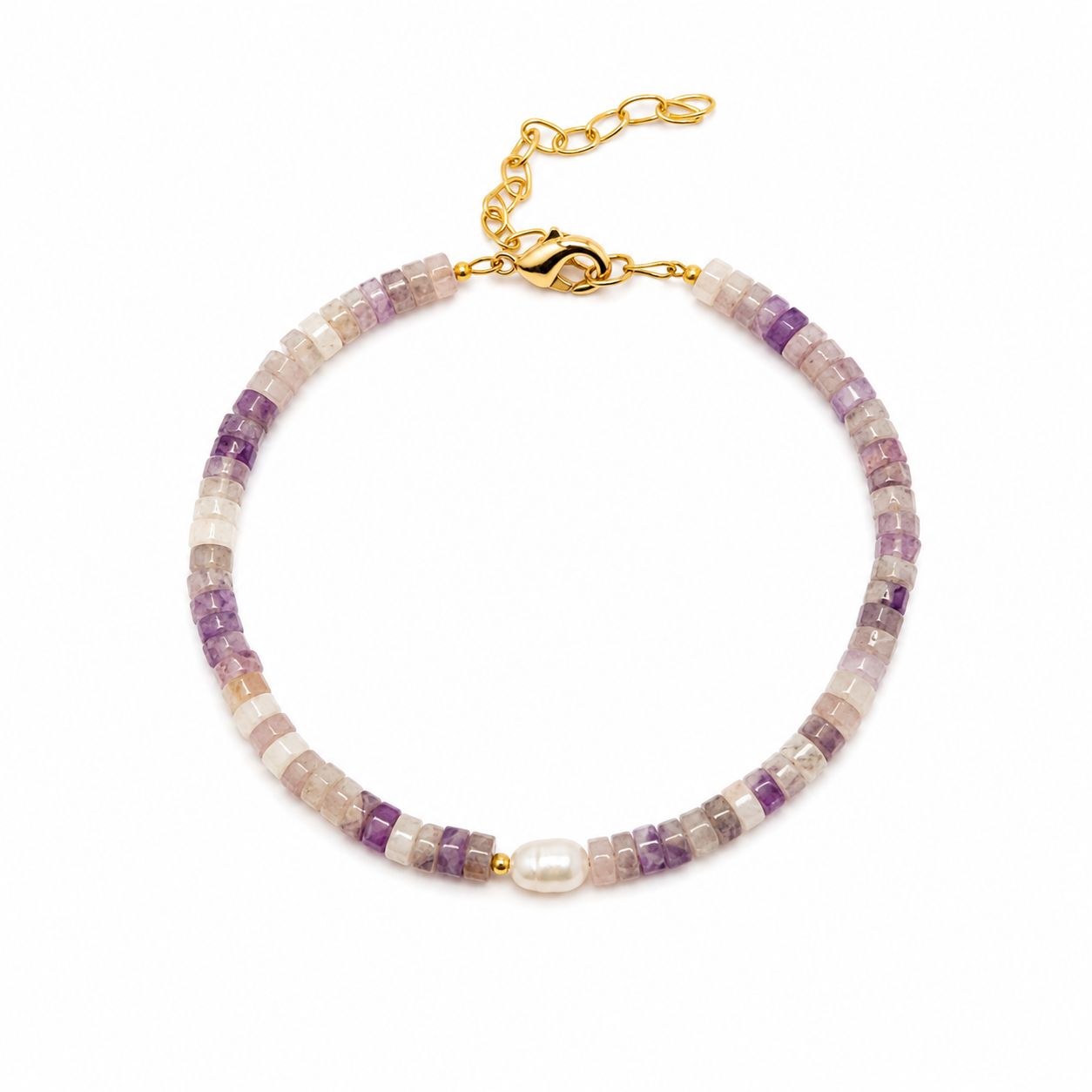 ANKLET AMATISTA Y PERLA