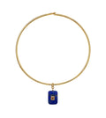 GARGANTILLA CON CHARM LAPISLAZULI RECTANGULAR