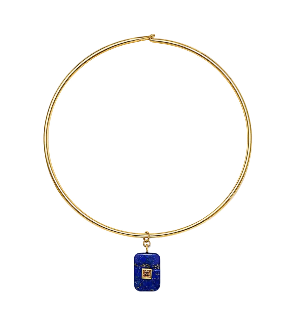 GARGANTILLA CON CHARM LAPISLAZULI RECTANGULAR