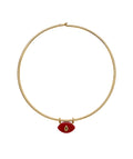 GARGANTILLA CON CHARM JADE ROJO