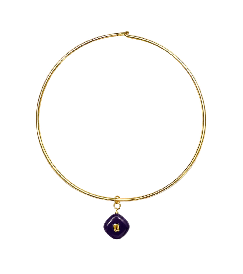 GARGANTILLA CON CHARM JADE MORADO