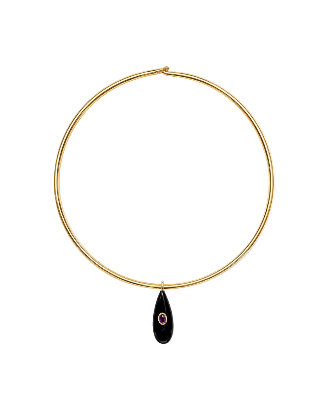 GARGANTILLA CON CHARM GOTA AGATA NEGRA