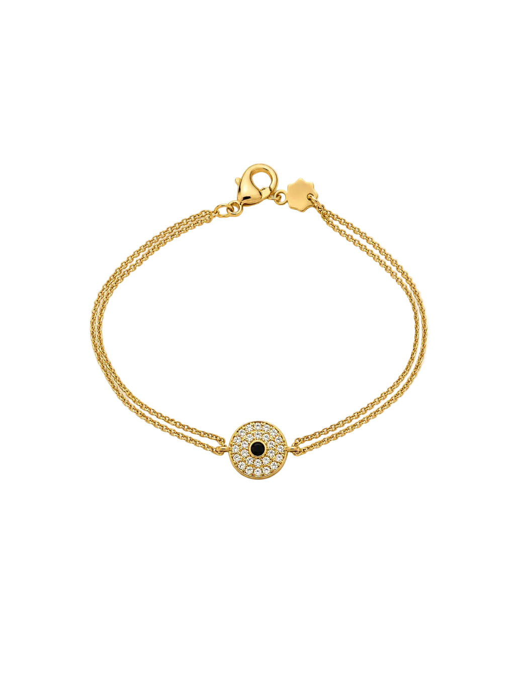PULSERA MEDALLA OJO ZIRCONIAS