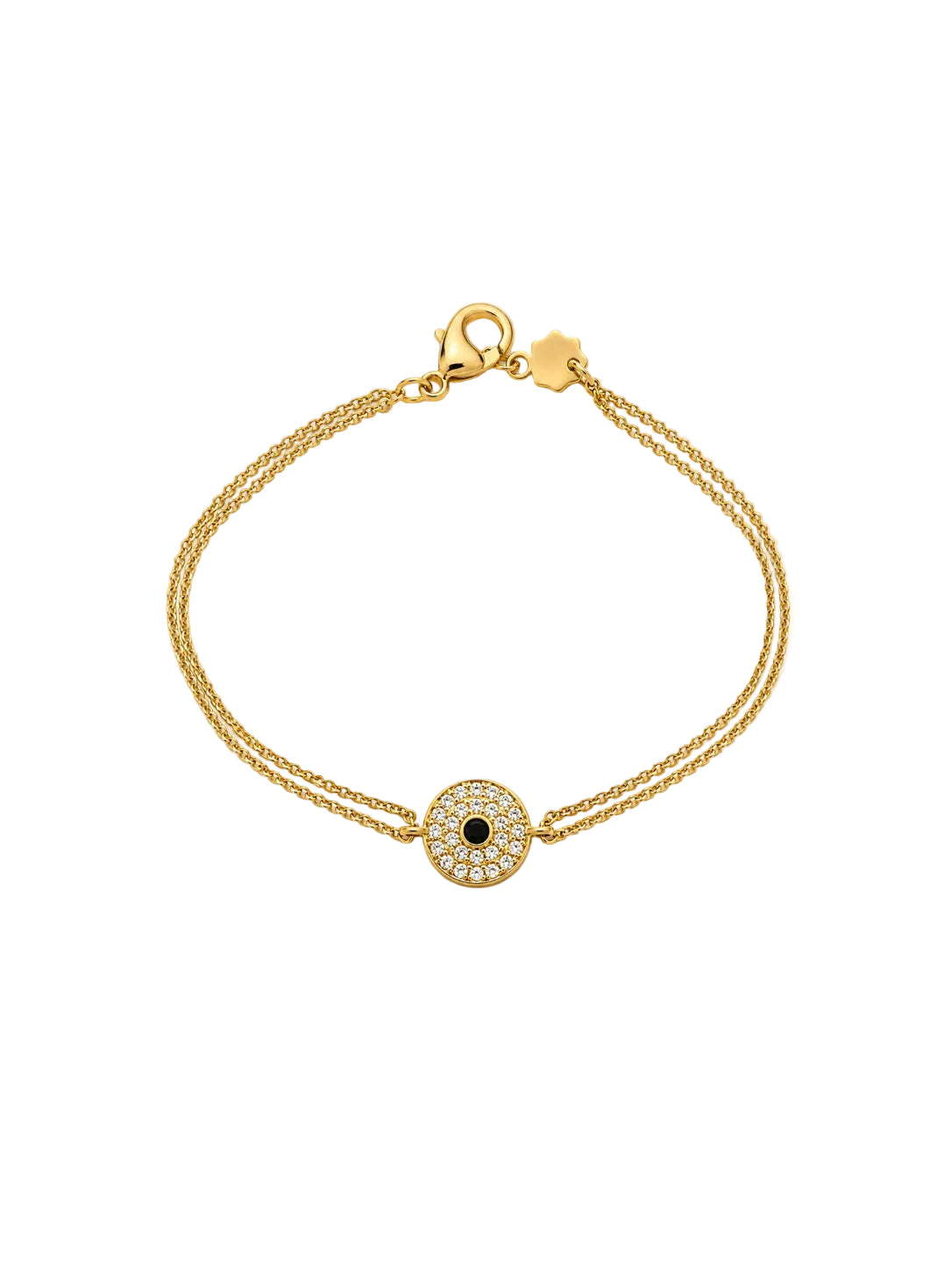 PULSERA MEDALLA OJO ZIRCONIAS